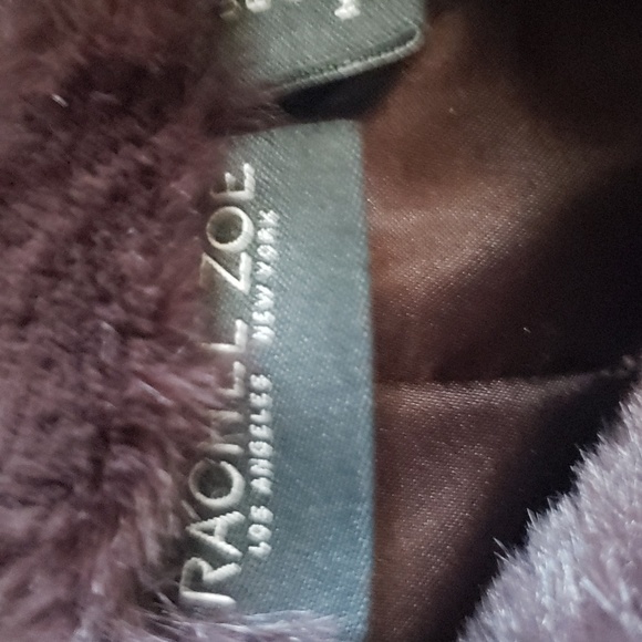 Rachel Zoe Faux Fur Chocolate Brown Oversized Vest Sz2X - Picture 4 of 5